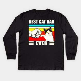 Best Cat Dad Ever Kids Long Sleeve T-Shirt